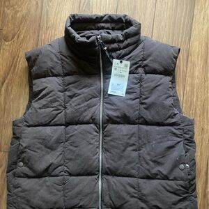 Zara Dark Brown Puffer Vest